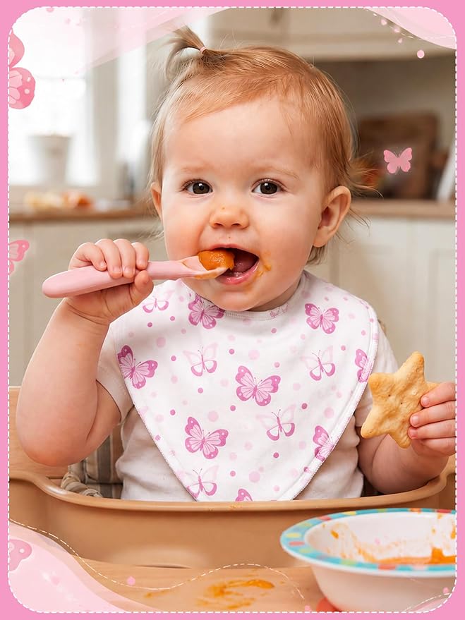 4 Pcs Baby Bandana Bib Cute Baby Nursery Decor Cotton Newborn Infant Feeding - Image 5