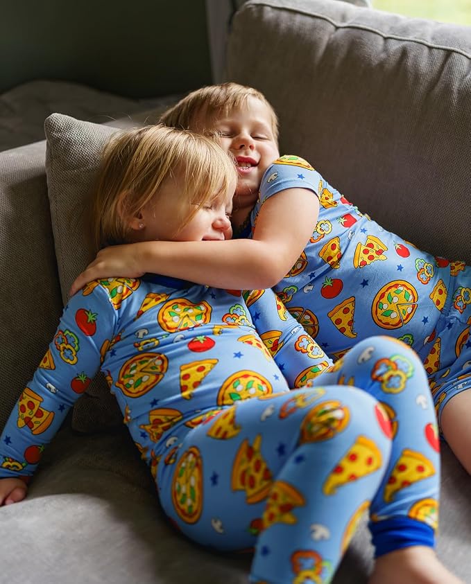 babee Reshinee Bamboo Viscose Toddler Boys Pajamas Set, Short Sleeve Kids - Image 2