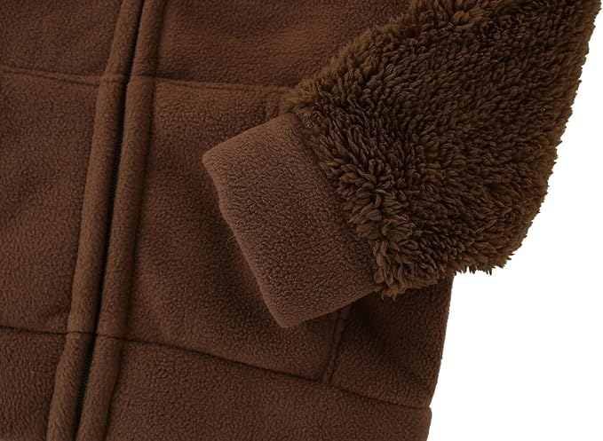Toddler Winter Coats Baby Boys Girls Fuzzy Sherpa Fleece Jackets - Image 6