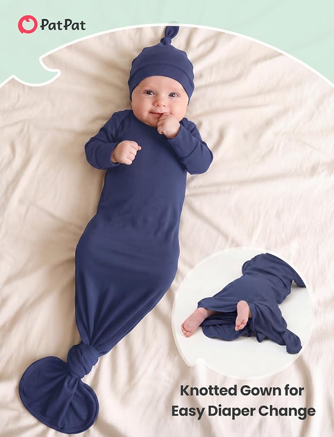 PATPAT Baby Sleeper Gown with Hat - Image 4