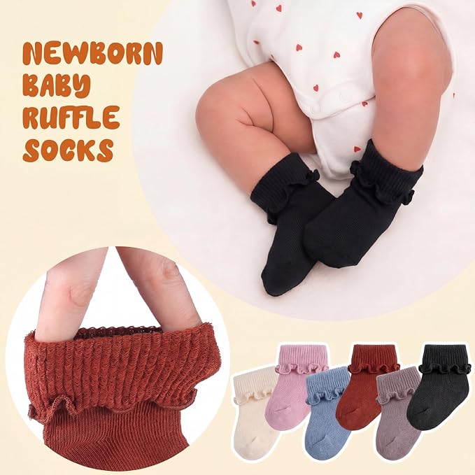 Toulite 12 Pair Preemie Newborn Baby Socks - Image 6