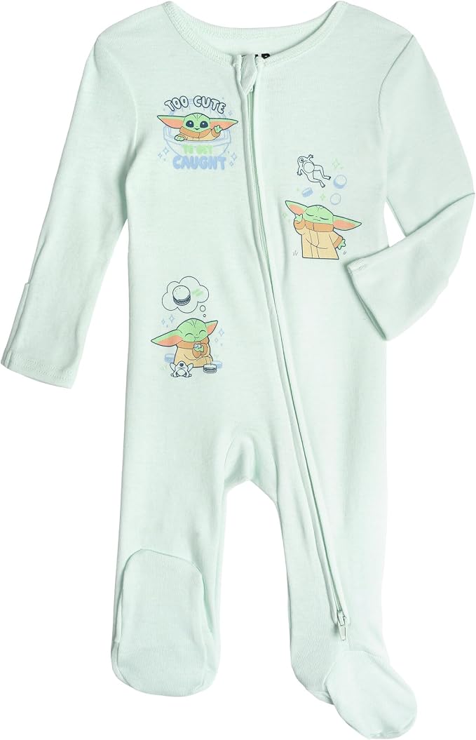 STAR WARS The Mandalorian Grogu Baby 2-Pack Footed One Piece Sleep N' Play - Image 2