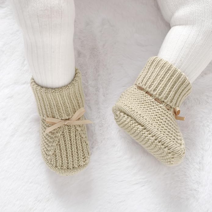 mimixiong Baby Booties Newborn Infant Sock Shoes | Hand Knitting Crochet Boy - Image 3
