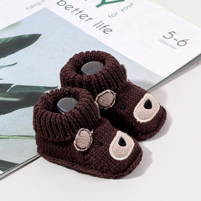 Infant Baby Boys Girls Knitted Booties Soft Cute First Walking Socks Shoes | - Image 6