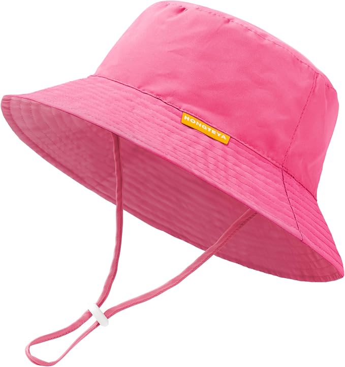Baby Sun Hat Kids Summer Sun Protection Toddler Bucket Hat Wide Brim Adjustable by HONGTEYA