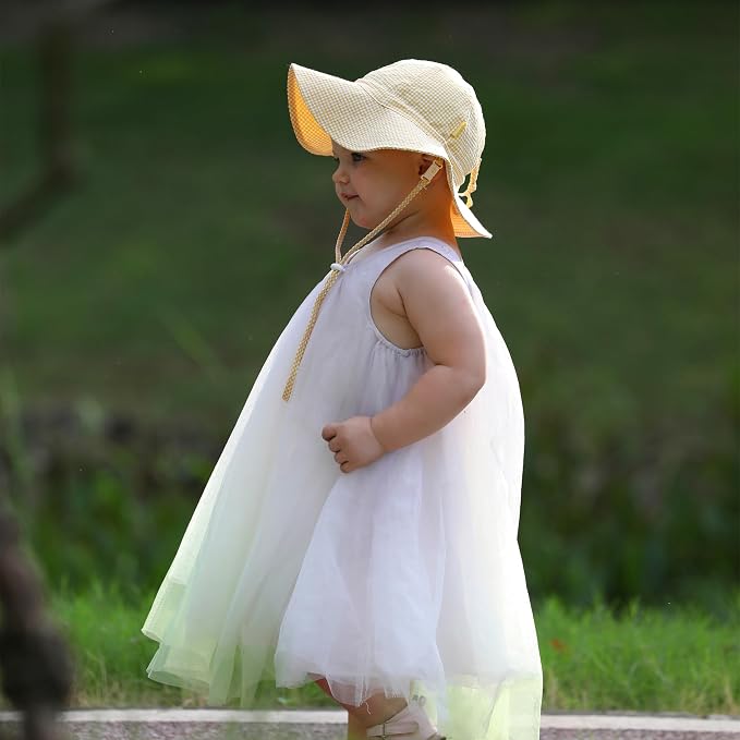 Baby & Toddler Wide Brim Sun Hats UPF 50+ Sun Protection Bucket Cap Cute - Image 4