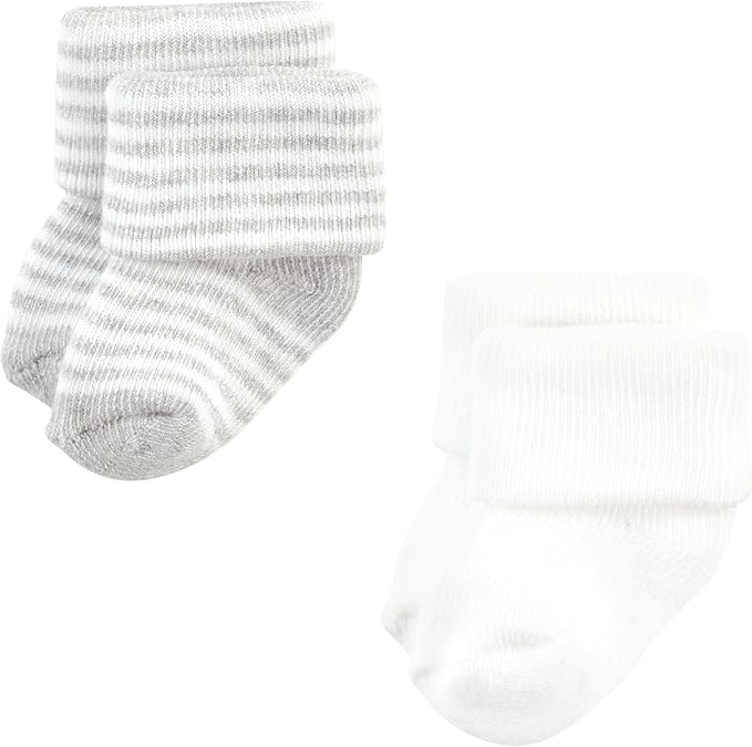 Hudson Baby Baby 8-pack Cotton Rich Newborn and Terry Socks - Image 4