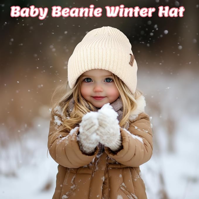 Baby Beanie Toddler Infant Winter Hats Knit Warm Caps - Image 6