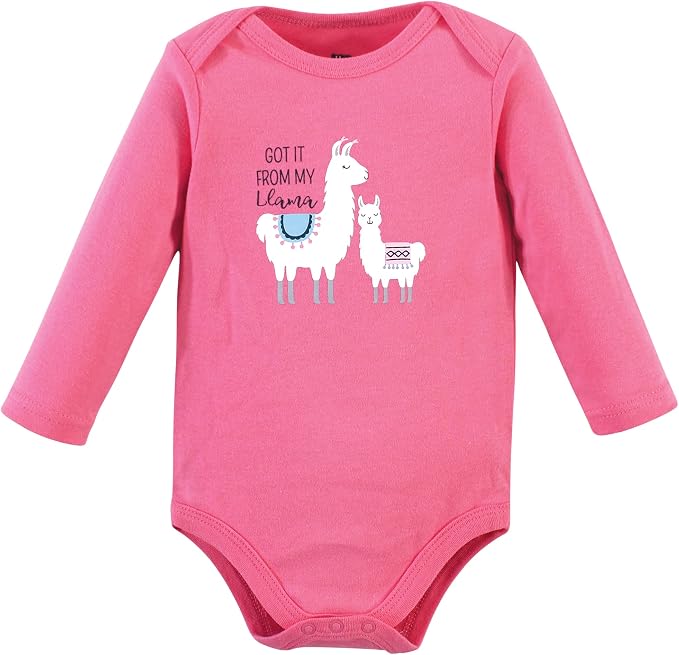 Hudson Baby Baby Girls' Cotton Long-sleeve Bodysuits 3-pack - Image 5