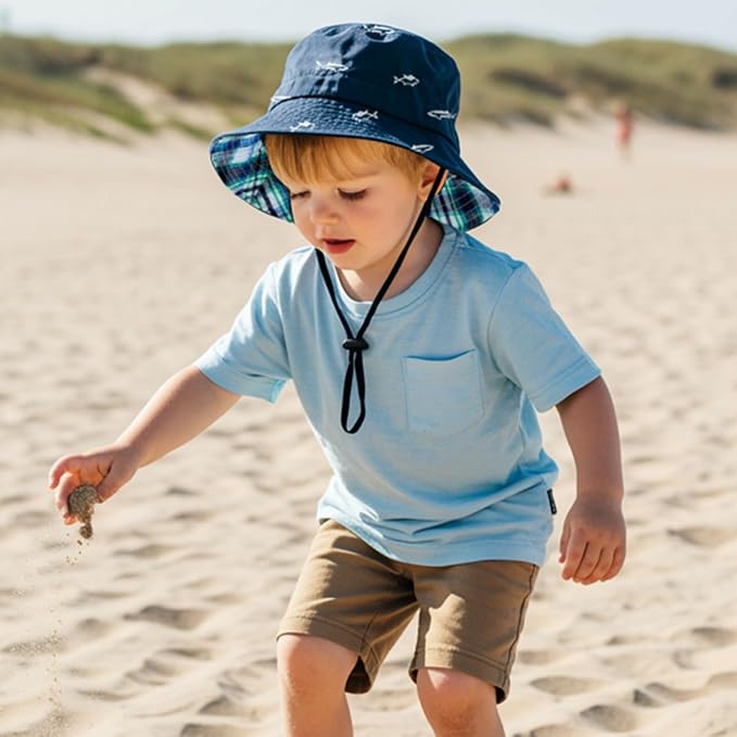 Durio UPF 50+ Baby Sun Hat Wide Brim Toddler Bucket Hats - Image 5