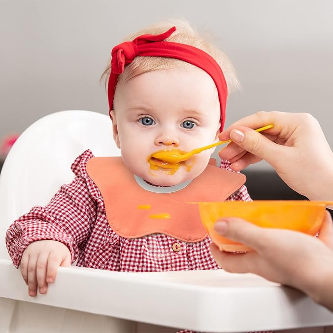 Zainpe 6Pcs 360° Rotate Baby Bibs Waterproof Snap Cotton Baby Bib Absorbent - Image 5