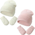 Baby Beanie Hat Gloves Set, Kids Winter Warm Knit Hat by DANMY