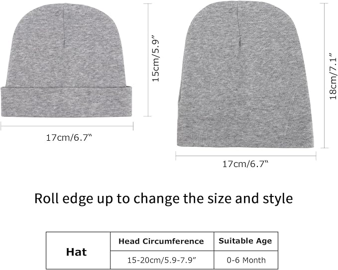 DRESHOW BQUBO 6 Pack Baby Beanie Hats - Image 6
