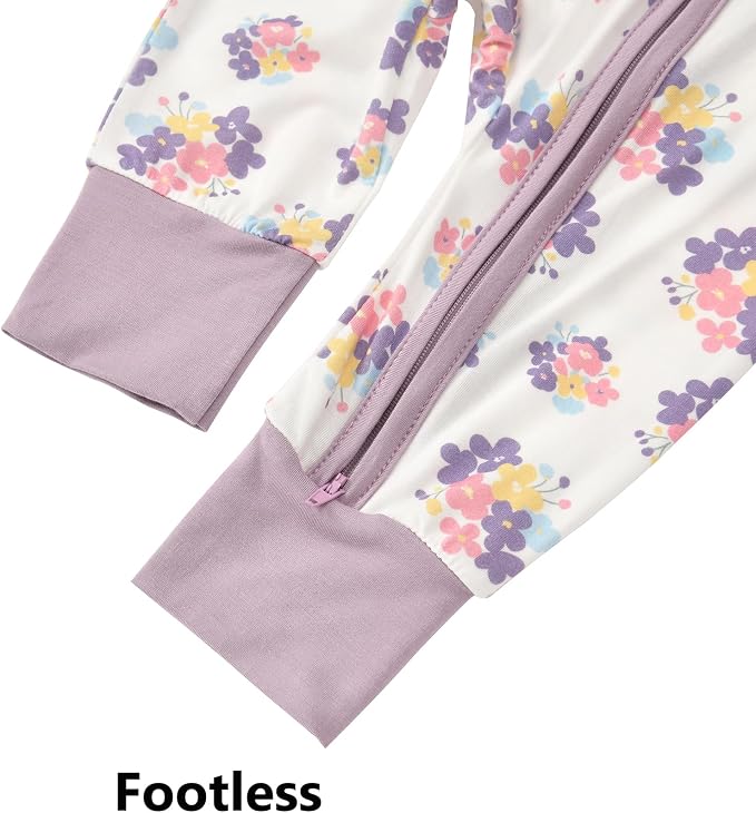 Aablexema Baby Short Sleeve Footless Pjs Zipper Romper 3-Pack | Soft Breathable - Image 6