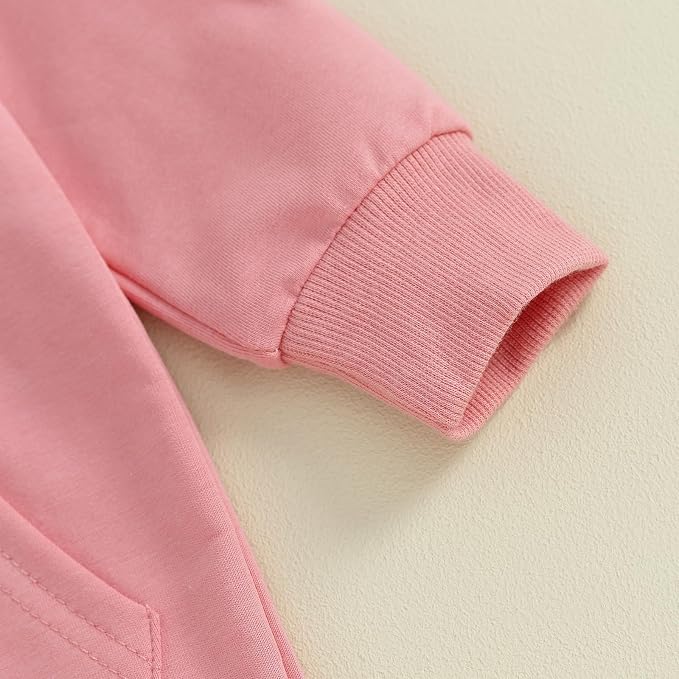 Infant Baby Boy Girl Clothes Solid Hoodie Romper Zip Up Long Sleeve Hooded - Image 5