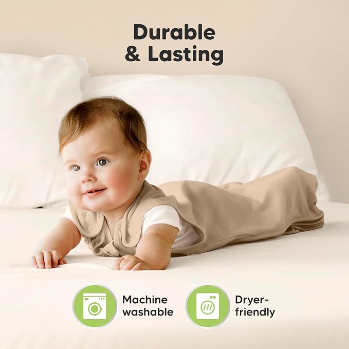 KeaBabies 2-Pack Organic Baby Sleep Sacks, 100% Cotton 0.5TOG - Image 8