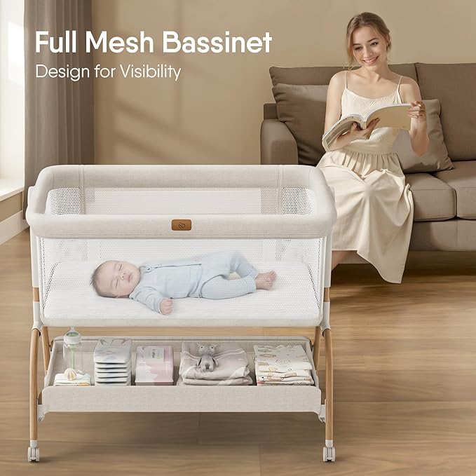 BabyBond Bassinet Bedside Crib, Stable and Secure Crib - Image 3