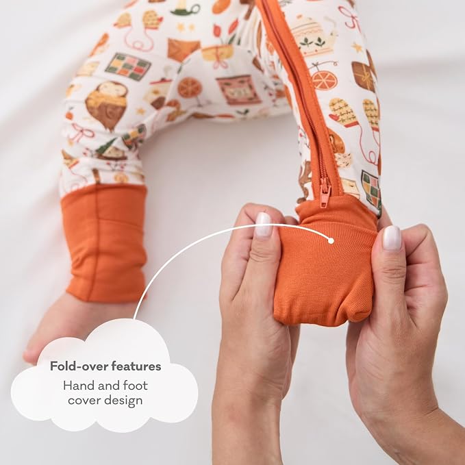 pureborn Baby Sleeper Viscose from Bamboo Zipper Footies 0-24 Months - Image 6