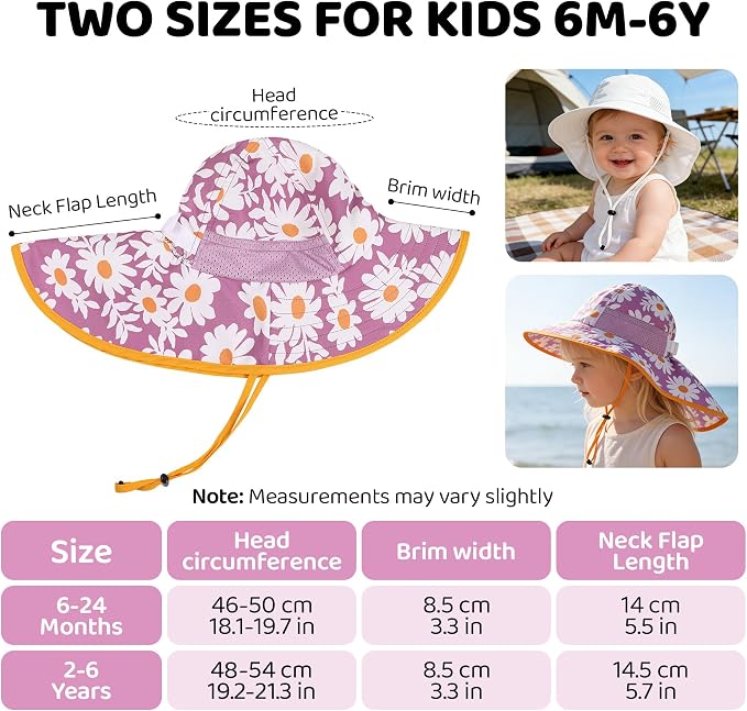 Baby Sun Hat with Neck Flap UPF 50+ - Image 6
