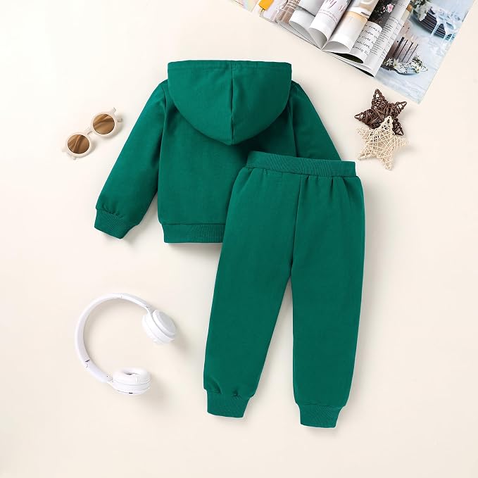 Happy Town Baby Fall Outfits for Girl Boy Long Sleeve Hoodie Top and Long - Image 3
