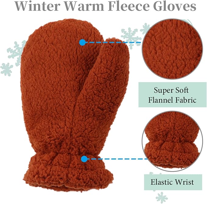 Zsedrut Baby Boys Winter Glove Warm Toddler Infant Girls Mittens Fleece Lined - Image 3