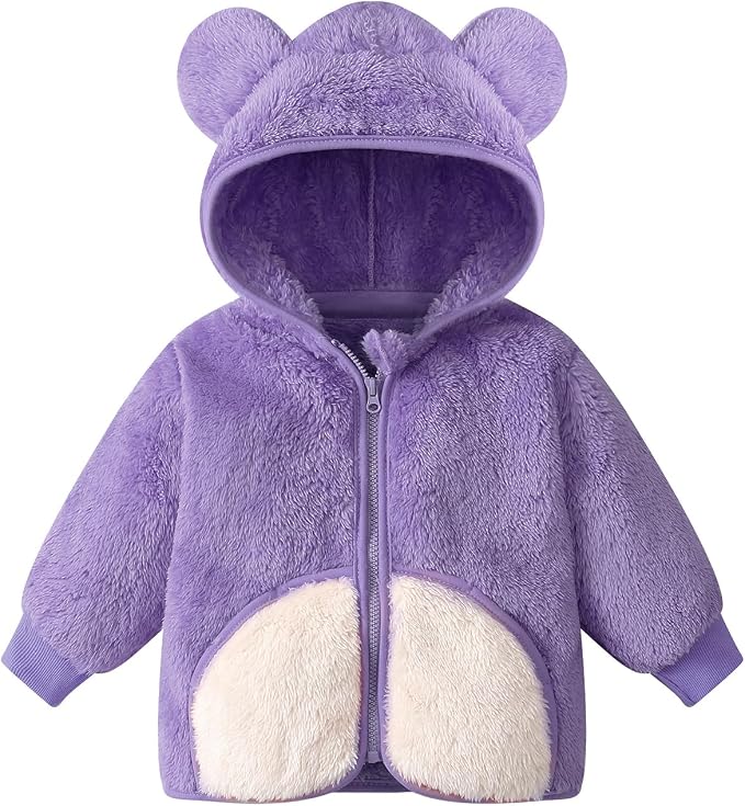 Baby Girl Winter Warm Fleece Jacket Toddler Boy Sherpa Infant Sweater Coat | by Unknown