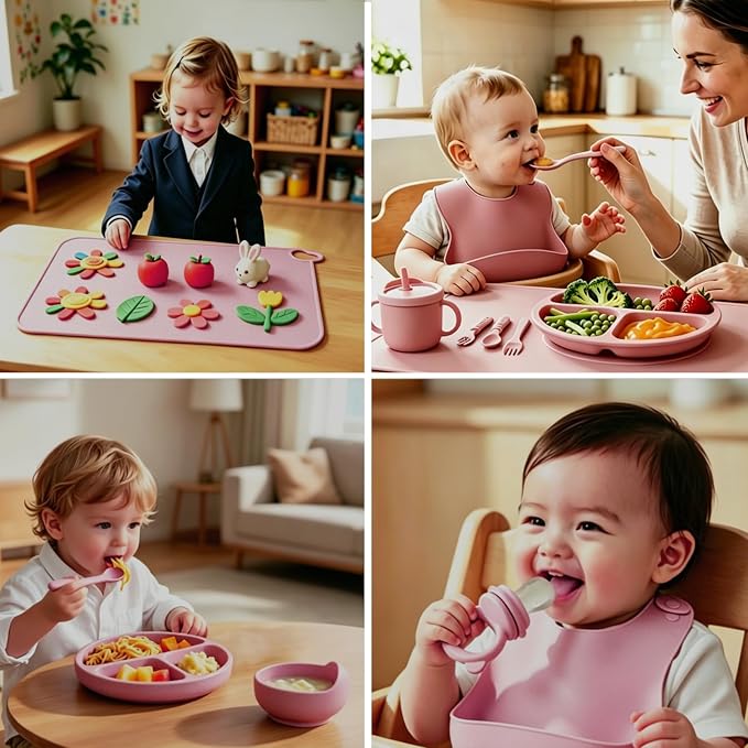 19 Pcs Silicone Baby Feeding Set Eating Essentials - Image 6