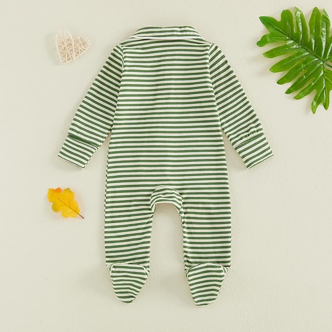Seyurigaoka Newborn Baby Boy Girl Romper Long Sleeve Zipper Jumpsuit - Image 6
