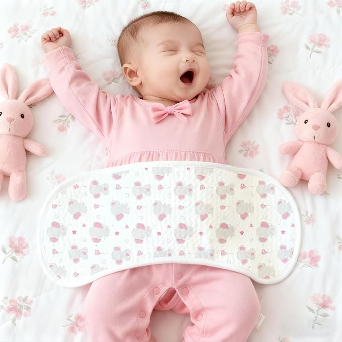 6 Pack Pink Burp Cloths Baby Boys Girls - Image 5