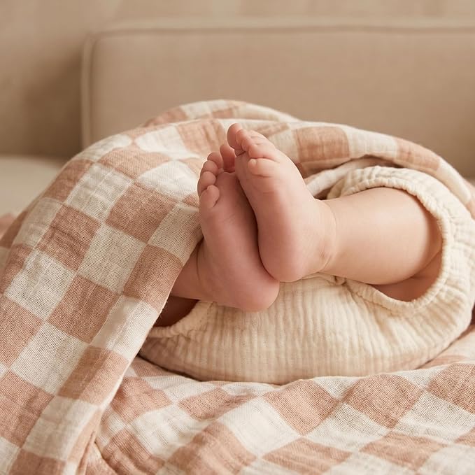 Muslin Swaddle Blankets for Newborn, Cotton Receiving Blanket | 4 Pack 100% - Image 3