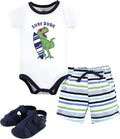 Hudson Baby Unisex Baby Cotton Bodysuit, Shorts and Shoe Set by HudsonBaby