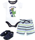 Hudson Baby Unisex Baby Cotton Bodysuit, Shorts and Shoe Set by HudsonBaby