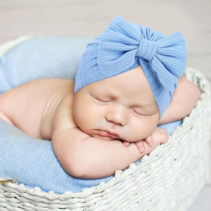 Cinaci 4 Pieces Baby Girls Turban Hats - Image 5