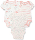 HonestBaby unisex-baby 3-pack Short Sleeve Bodysuits One-piece 100% Organic by HonestBaby