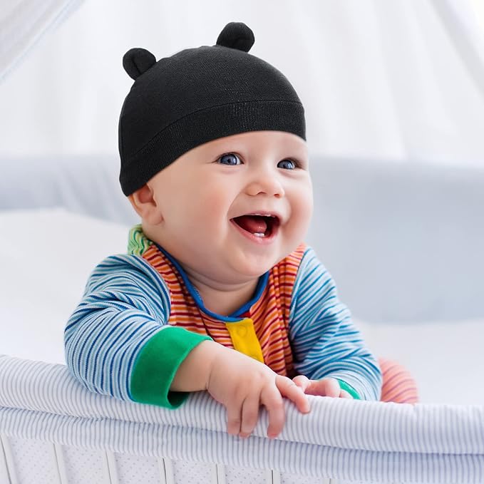 Geyoga Pieces Newborn Baby Hat Bear Ears - Image 4