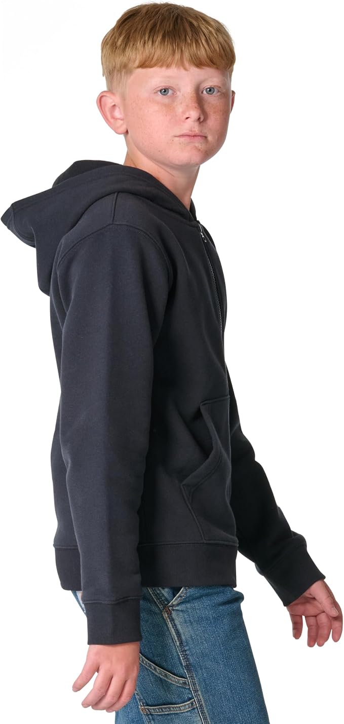 Carhartt Kid's CP8675 Long-Sleeve Full-Zip Logo Sweatshirt - Image 3