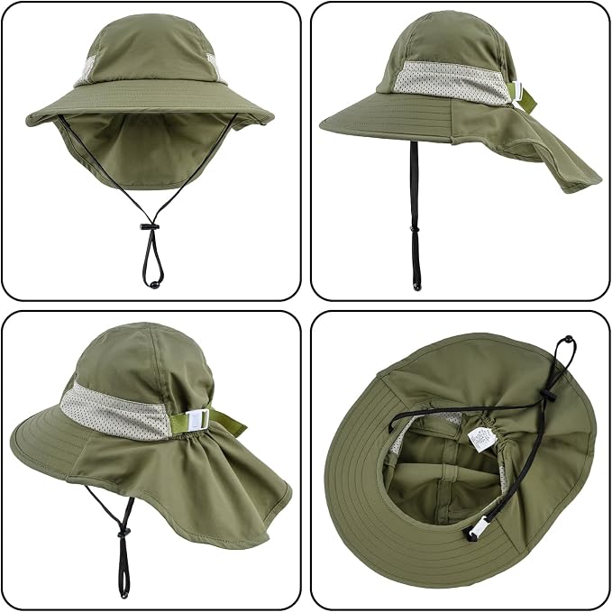 Toddler Baby Sun Hat Kids Summer Beach Essentials Adjustable Beach Hats - Image 5