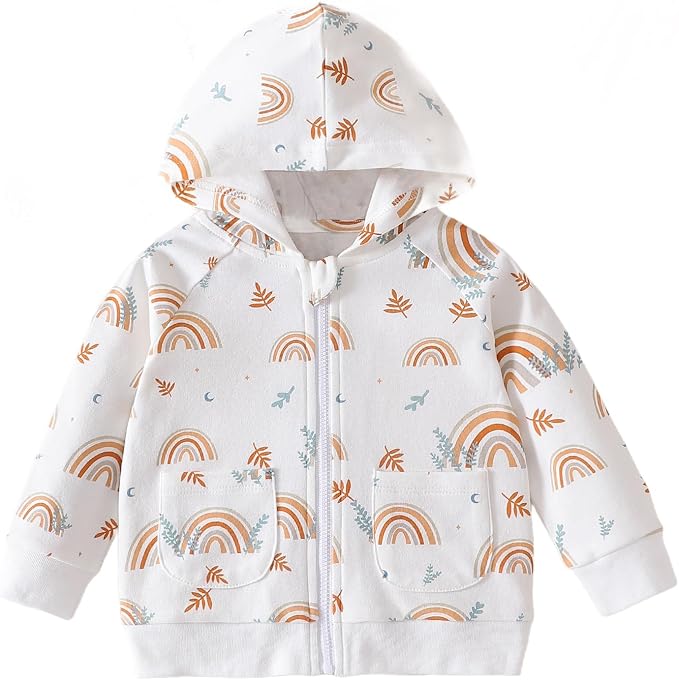 ROMPERINBOX Baby Hoodie for Boy Girl, Full Zip-up Lightweight Thin Jackets Coat by RomperinBox