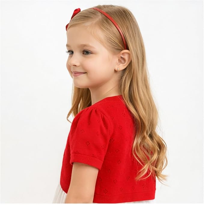 Girls Cardigan Sweater Toddler Baby Kids Knit Bolero Shrug - Image 3