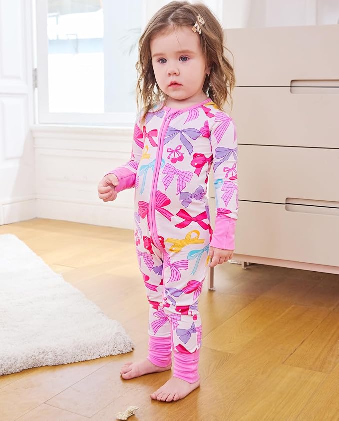 babee Reshinee Viscose Derived from Bamboo Baby Footie Pajamas Convertible - Image 8