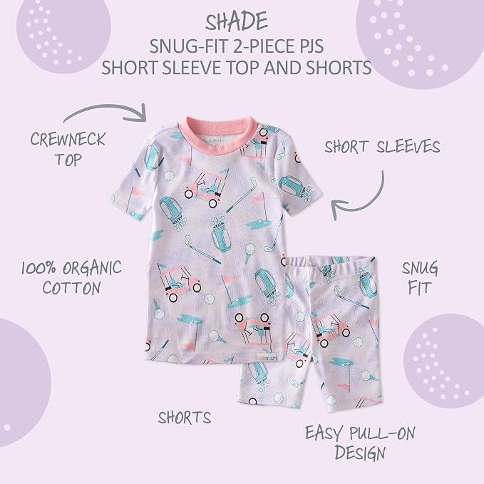 Butterblu Shade Snug-fit 2-Piece Short Sleeve PJs 100% Organic Cotton - Image 2