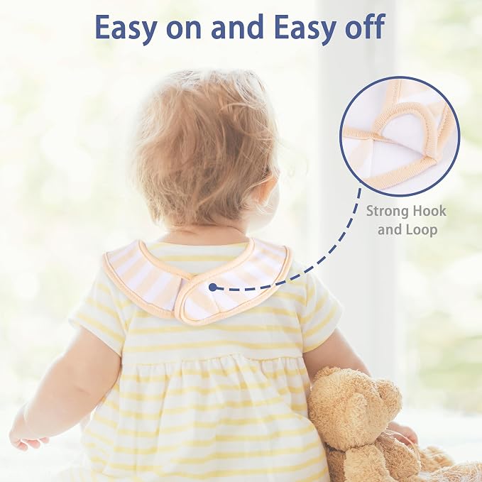 6 Pack Baby Bibs for Drooling and Teething Soft Cotton Absorbent - Image 6