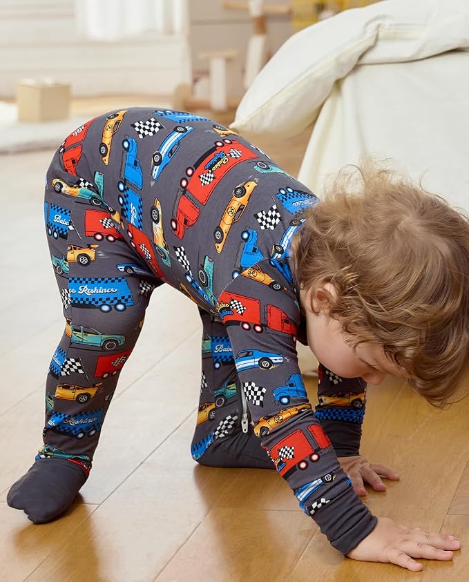 babee Reshinee Bamboo Viscose Baby Footie Pajama, Zipper Sleeper Boys Girls - Image 7