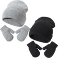 Baby Beanie Hat Gloves Set, Kids Winter Warm Knit Hat by DANMY