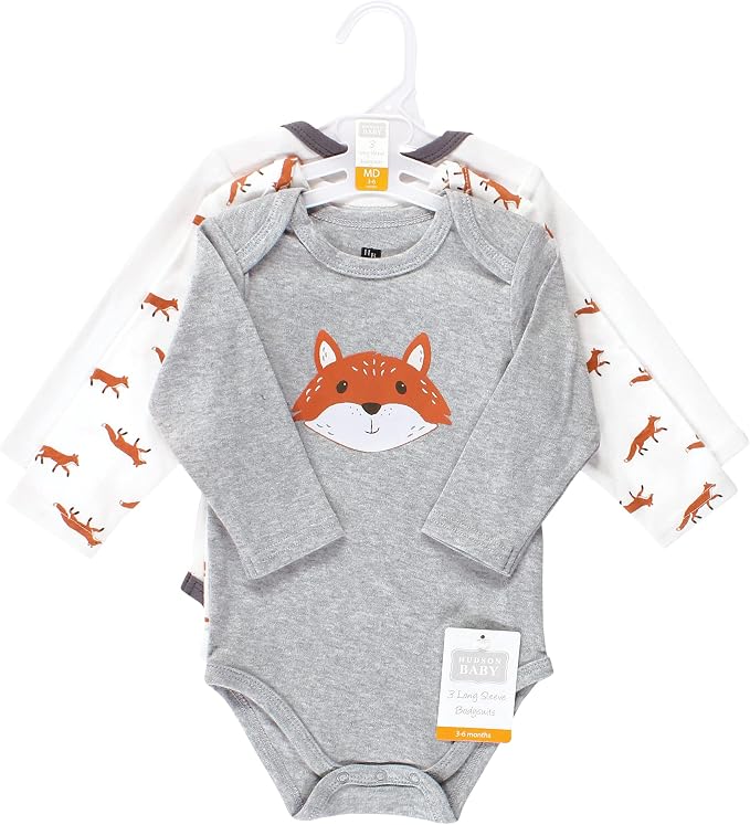 Hudson Baby baby-boys Cotton Long-sleeve Bodysuits 3-pack - Image 2