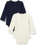 Amazon Essentials Unisex Babies' Long-Sleeve Cotton Henley Bodysuits by AmazonEssentials