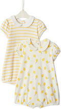 Amazon Essentials x Sofia Grainge Baby Girls' Cotton Short Sleeve Romper by AmazonEssentials