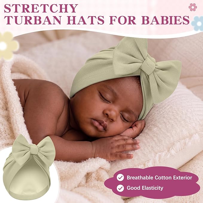 6 Pcs Newborn Satin Bonnet for Infant Months - Image 5