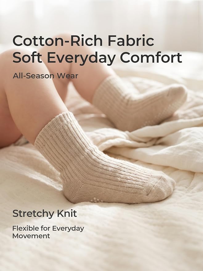 Baby Toddler Essentials Non-Slip Crew Socks - Image 3