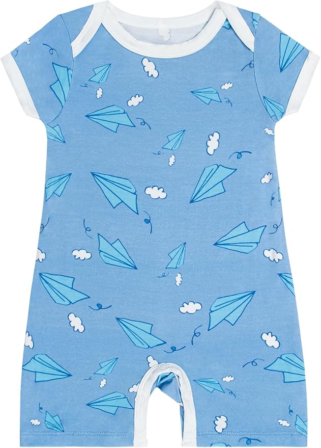 GUISBY Baby Rayon Romper Pajamas, 0-24M | Silky Soft Feel，Snap Closure，Footless by GUISBY